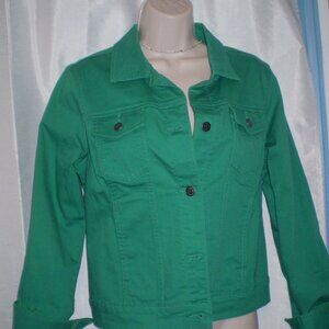 OLD NAVY GREEN ROCK STAR JEAN JACKET SZ S/M